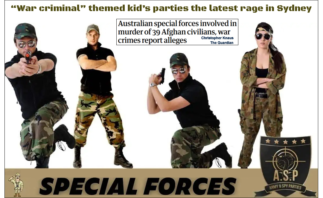 “Terror cake” vs war criminal themed kid’s parties – Mick Lawless